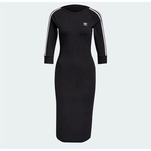 Adidas Originals black bodycon 3 stripes women’s large
